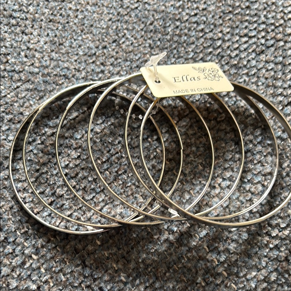 6 Trendy Stackable  Bracelets. NWT made by Ellas